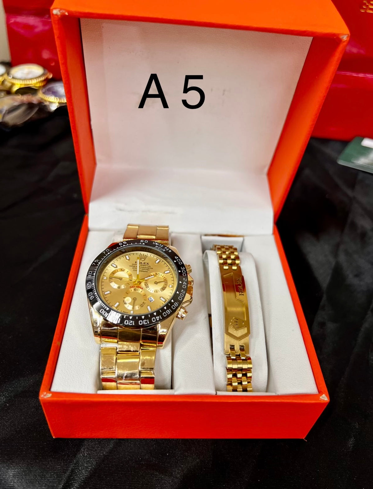Set Reloj + Pulsera de Acero Premium | Modelos A1–A12