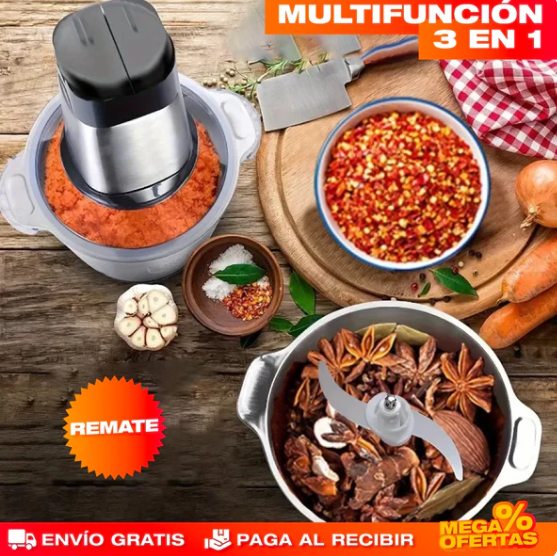 MOLINO PICADOR ELÉCTRICO ACERO INOXIDABLE 🔥2 LITROS🔥 (TAMAÑO GRANDE)