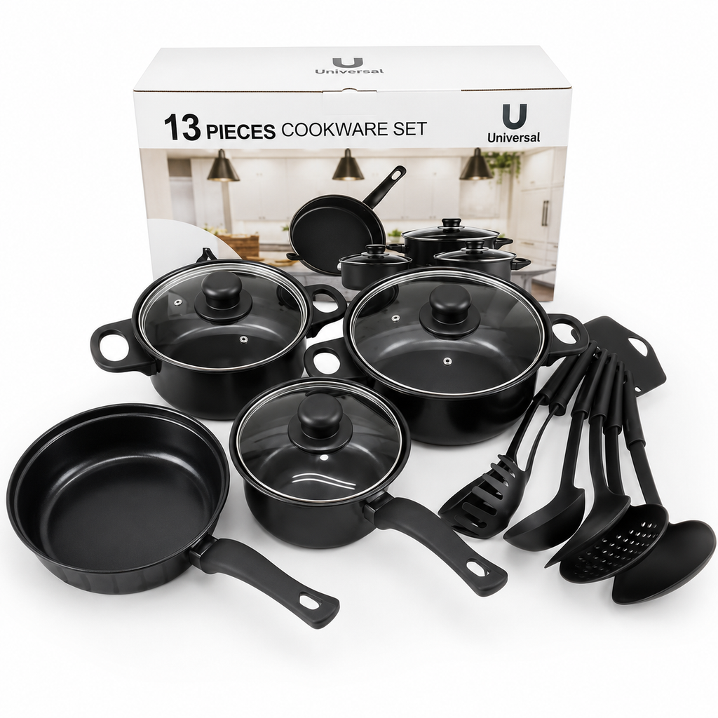 🔥 ¡LIQUIDACIÓN DE STOCK! Juego de Ollas de 13 Piezas Antiadherentes 🍲 ¡Llévalo por solo $59,90!