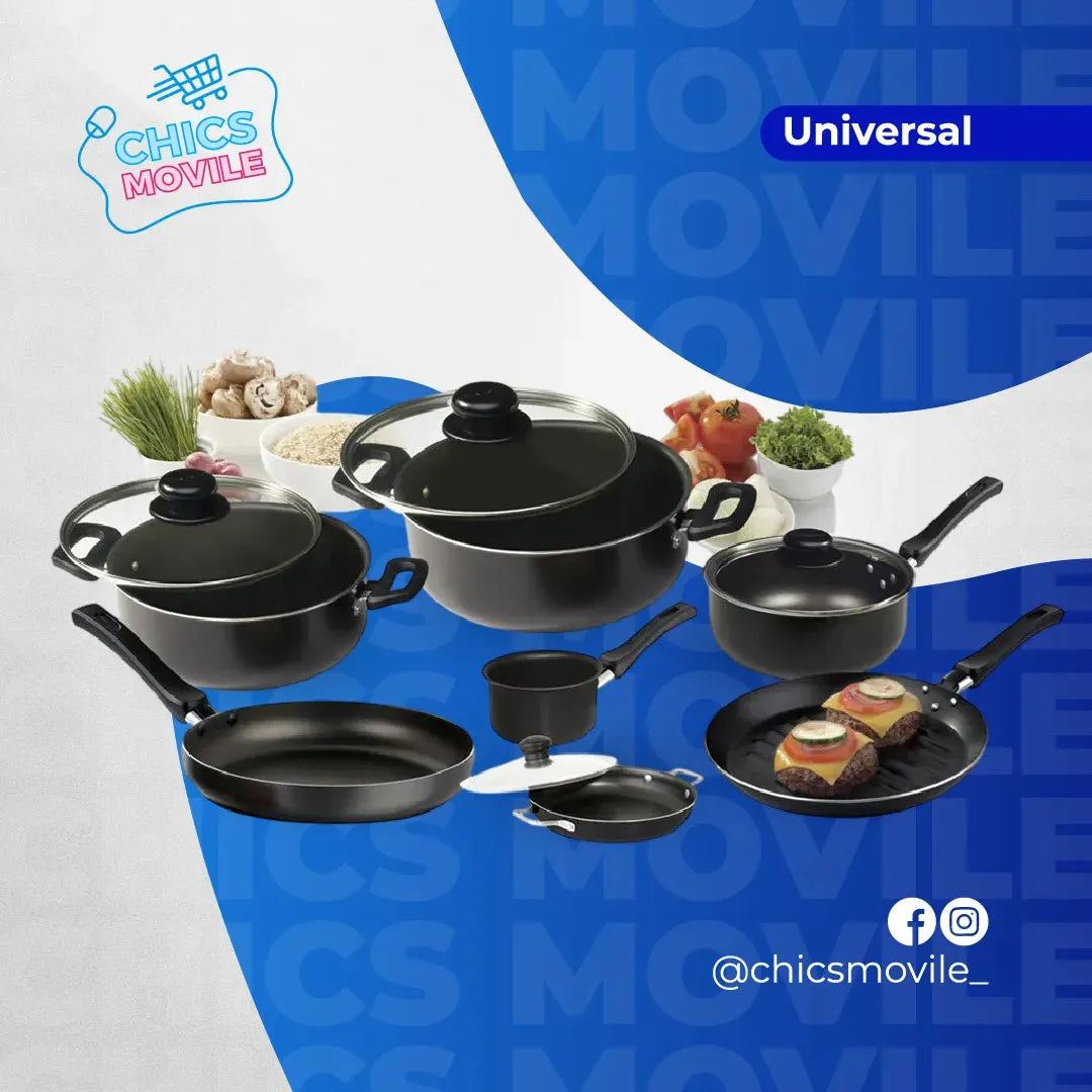 🔥 ¡LIQUIDACIÓN DE STOCK! Juego de Ollas de 13 Piezas Antiadherentes 🍲 ¡Llévalo por solo $59,90!