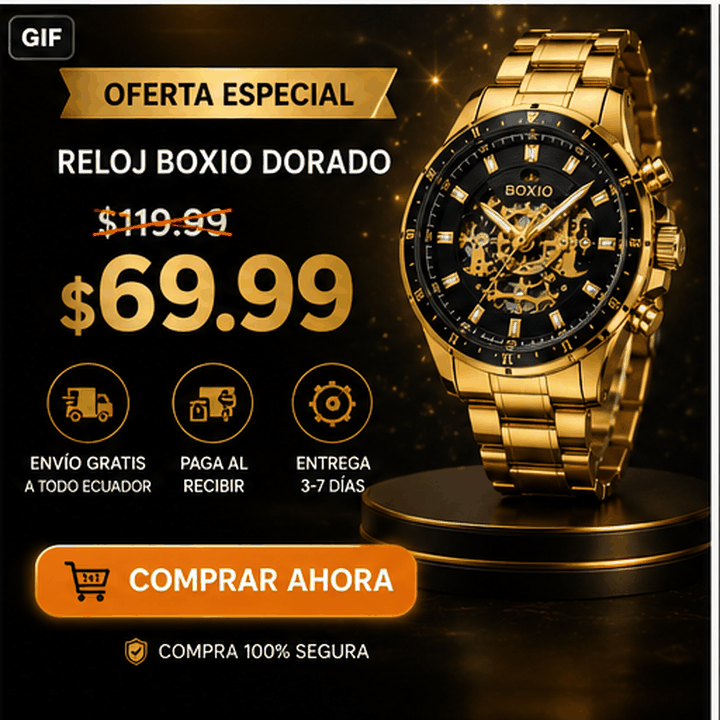 ⌚ RELOJ BOXIO DORADO — ELEGANCIA Y PRESENCIA EN TU MUÑECA